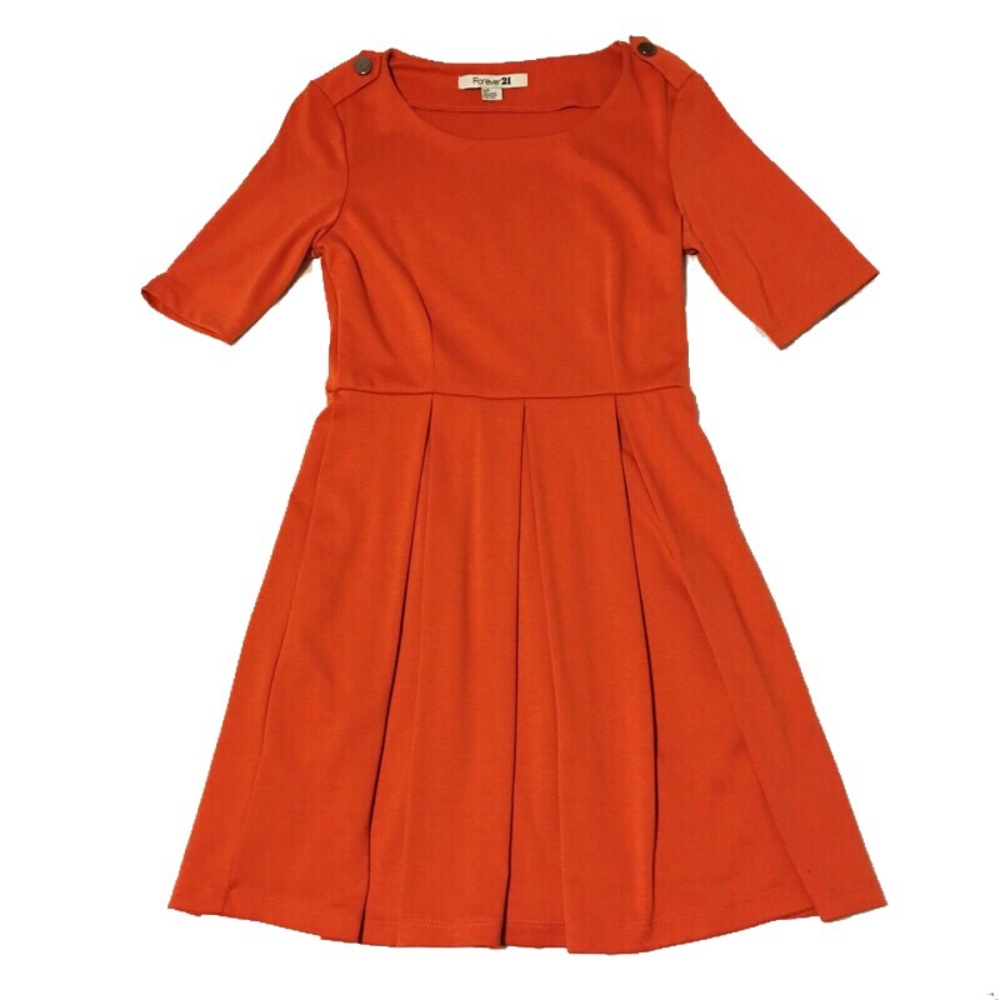 [forever 21] Mod Orange Mini Dress